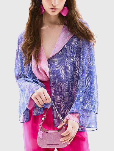 Silk blouse with contrast lapel - 4