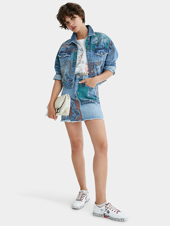 Denim jacket with Mickey Mouse print - 2