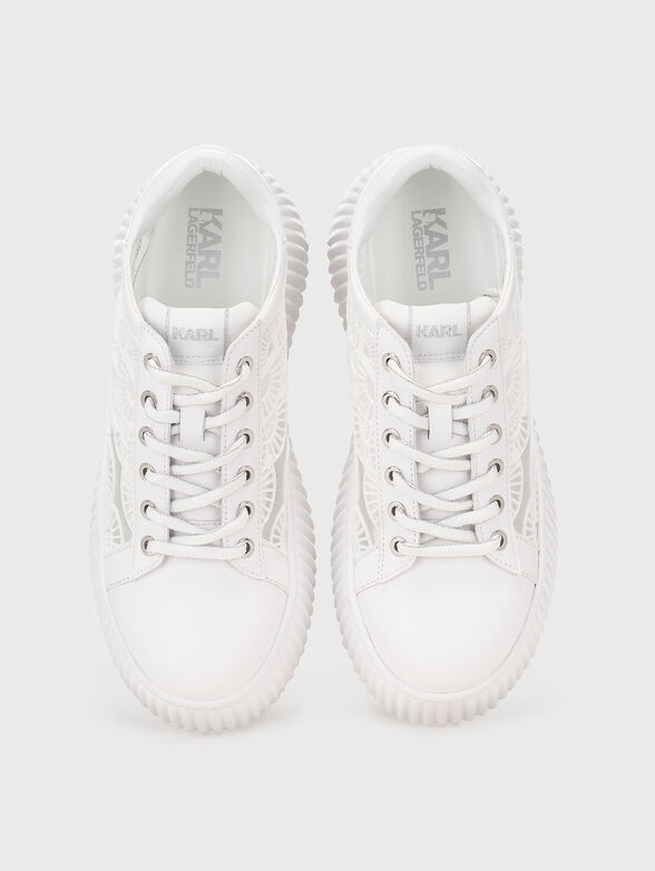 KREEPER LO leather sneakers with sheer elements - 6
