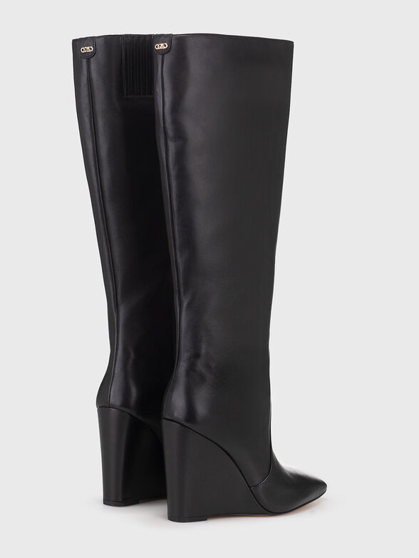 ISRA black leather boots - 3