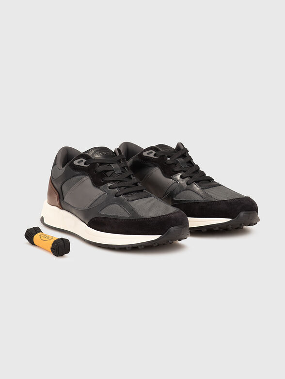 Suede and textile sneakers - 2