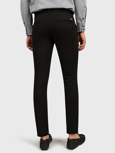 MYRON Slim trousers in black color - 4