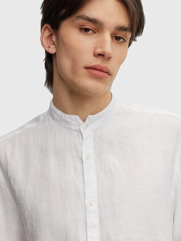 Linen shirt ELVORY in beige color - 4