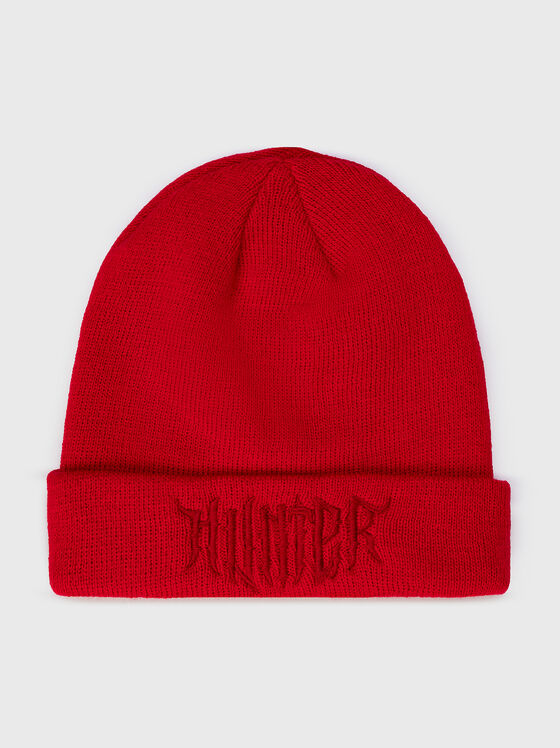 Червена плетена шапка - 1