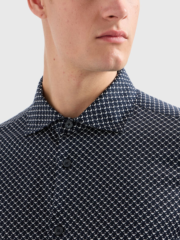 Shirt with monogram micro print - 4