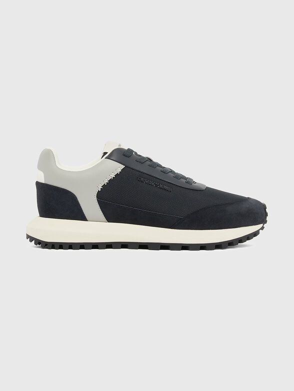 Suede sneakers with logo detail - 1