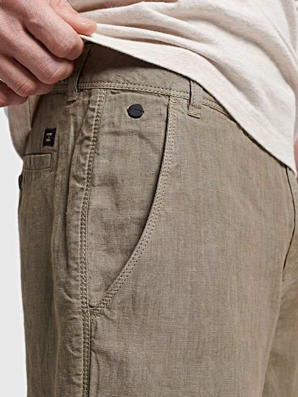 STUDIOS blue linen shorts - 4