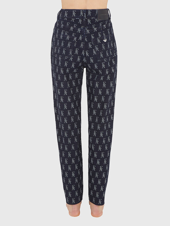 High waisted jeans with monogram logo - 2