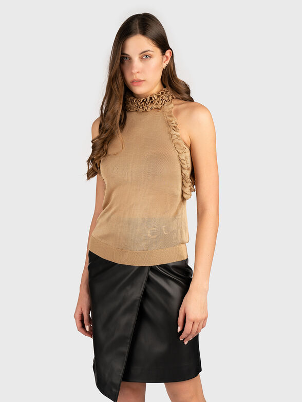 Top with sheer effect  in beige - 1