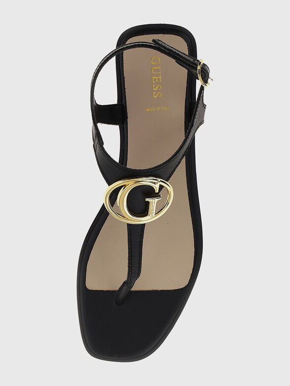 MIRY sandals with accent logo - 4