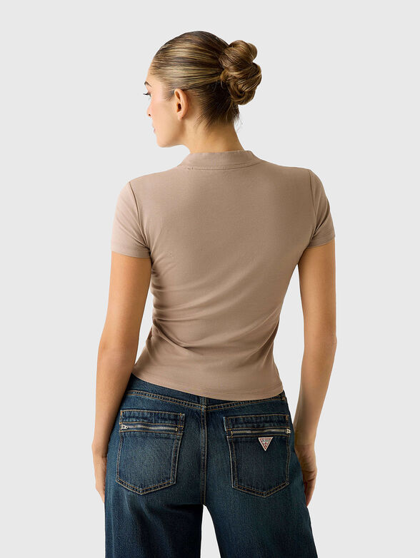 Beige T-shirt with 4G logo rhinestones - 3