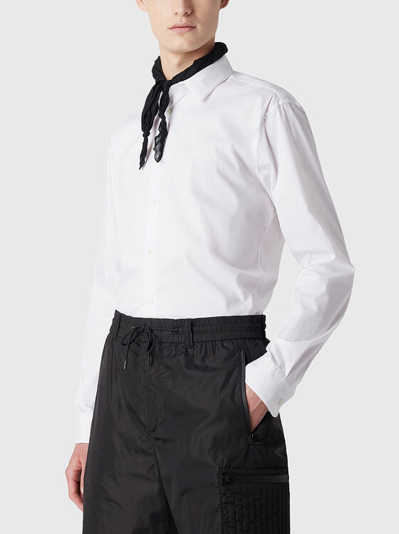 Black shirt with logo embroidery - 1