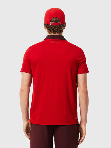 Polo shirt with contrast collar and print - 3