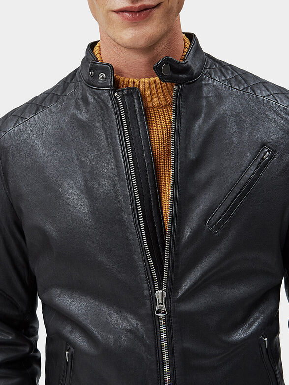 DEFOE leather jacket - 4