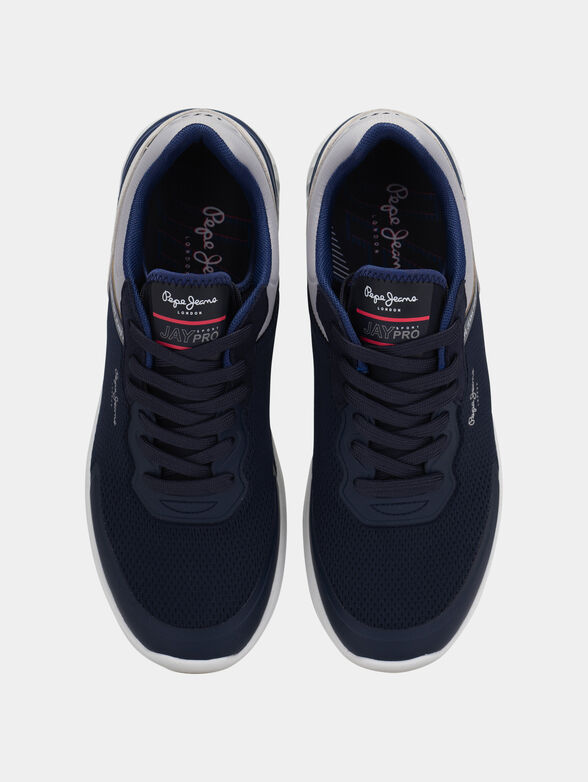 Dark blue sneakers with logo details - 6