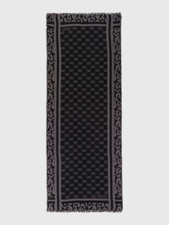 Long scarf with accent print  - 2