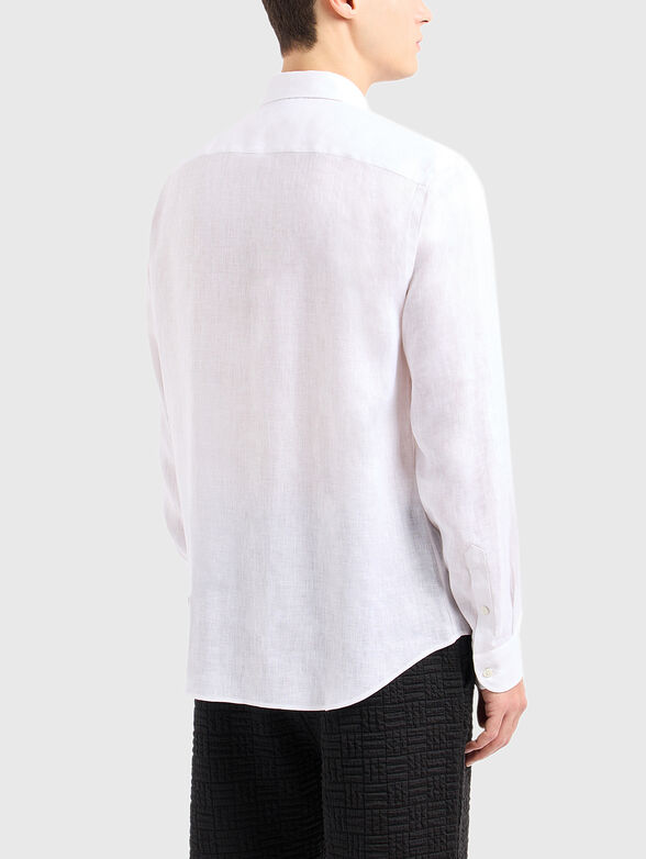 Linen shirt in blue - 3