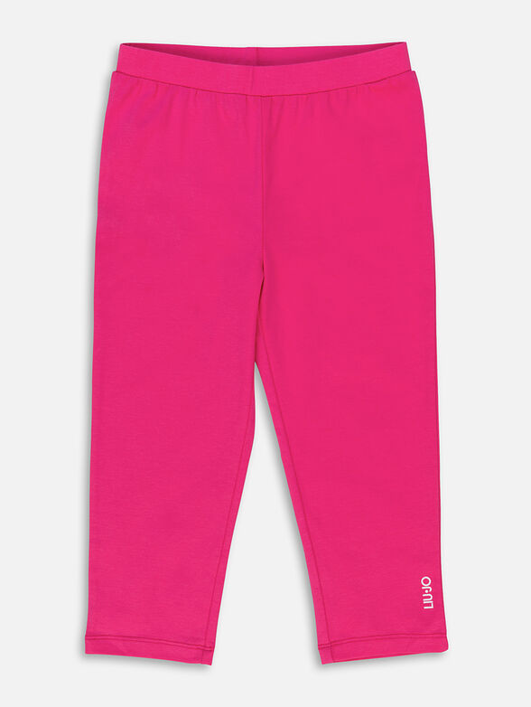 Blue leggings with mini logo inscription - 1