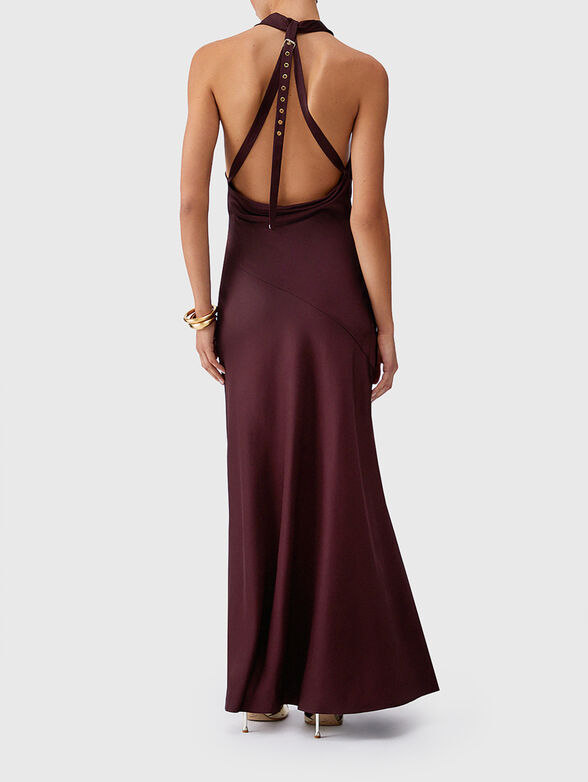 Dress with a draped neckline and an accent back - 2
