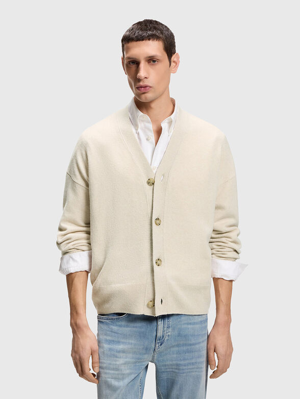 Loose fitting vest made of virgin wool - 1