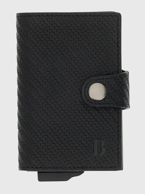 Black leather card holder - 1
