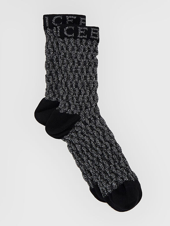 Black socks with texture - 1