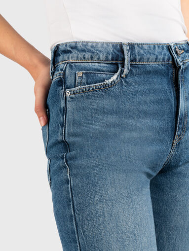 Straight cotton blend jeans  - 4