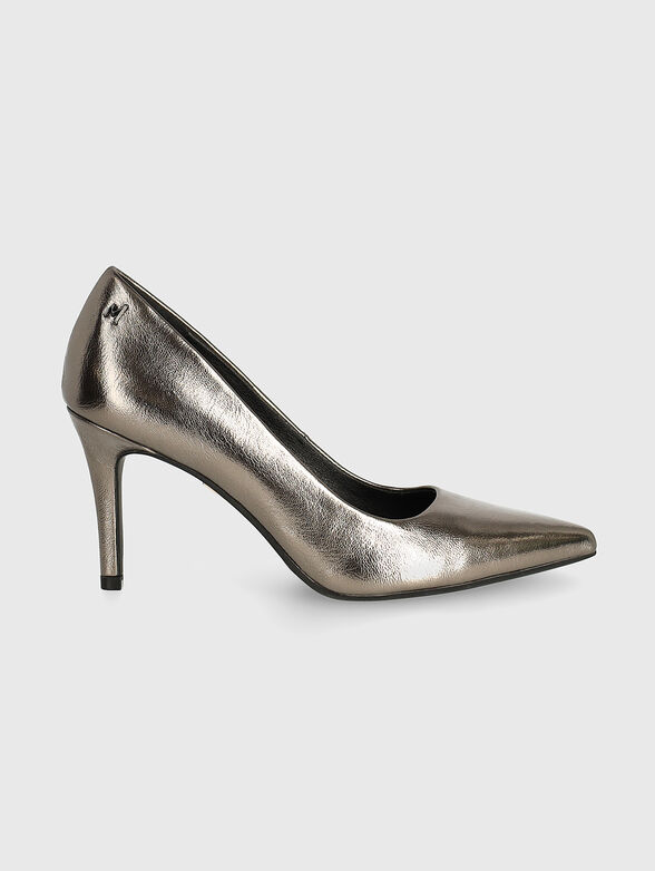 Heeled shoes in silver color - 1