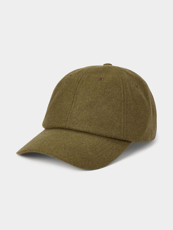 Wool blend hat with leather details - 1