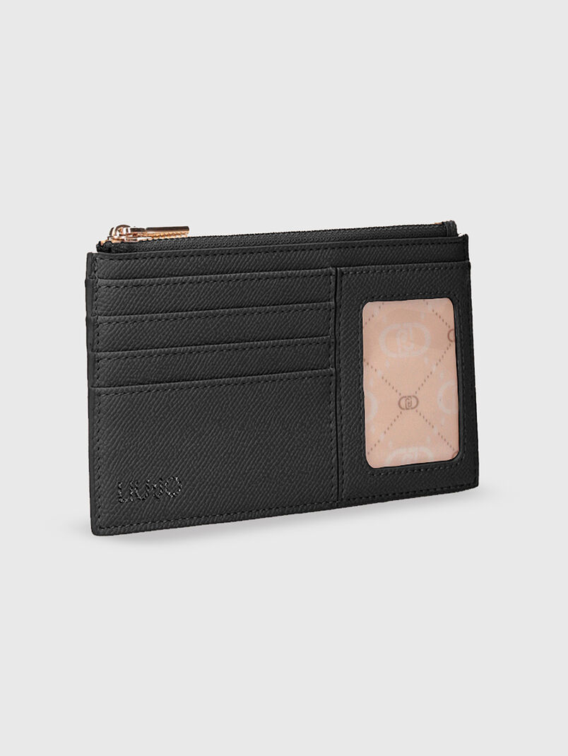 Beige card holder with logo  - 3