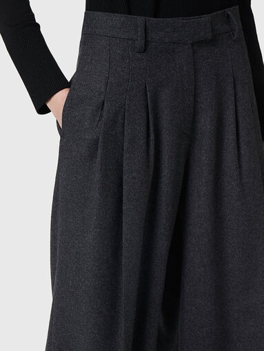 Wool blend woven trousers - 4