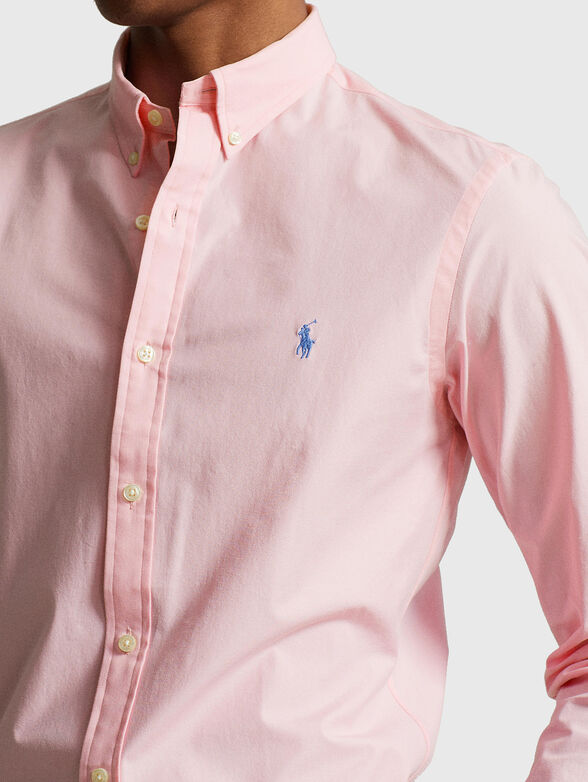 Cotton blend pink shirt - 4