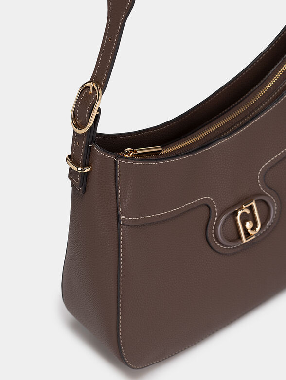 Hobo bag with logo accent - 4