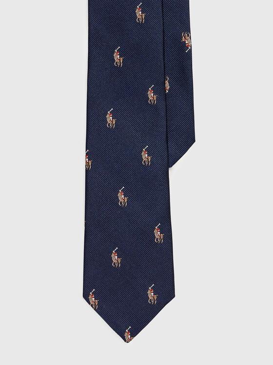 Копринена вратовръзка с лого бродерии - 1