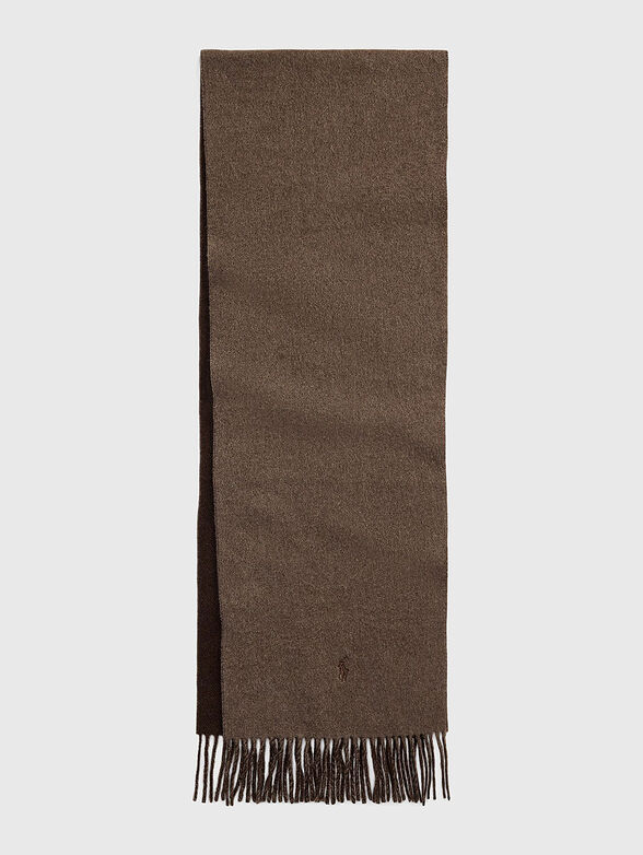 Long wool scarf with fringe - 3