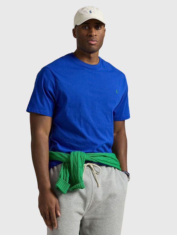 Cotton T-shirt with logo embroidery - 1