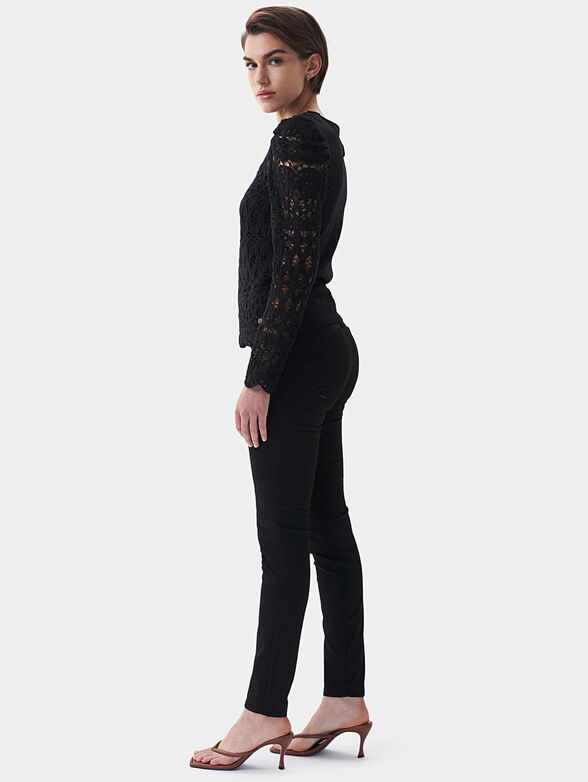 Black lace blouse - 4