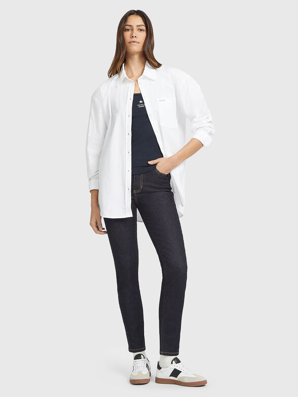 Black shirt with oval hem - 2