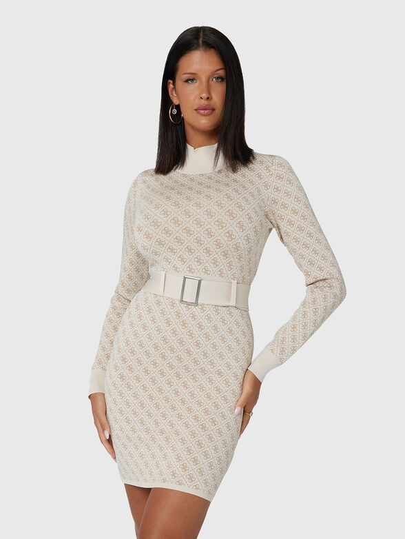 Knitted mini dress with 4G logo - 1