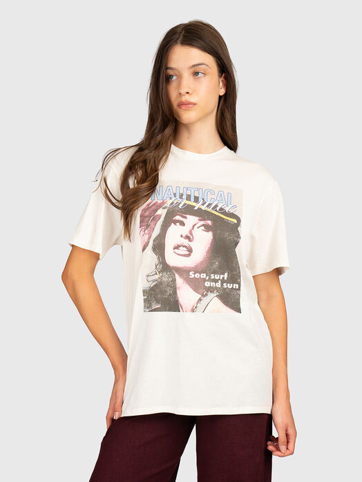 Cotton T-shirt with an accent print