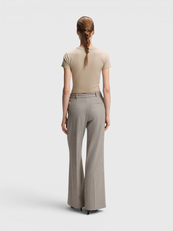Cropped T-shirt with embroidered logo - 3