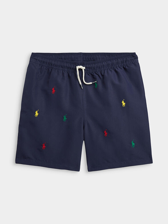 Swim trunks in blue color - 1