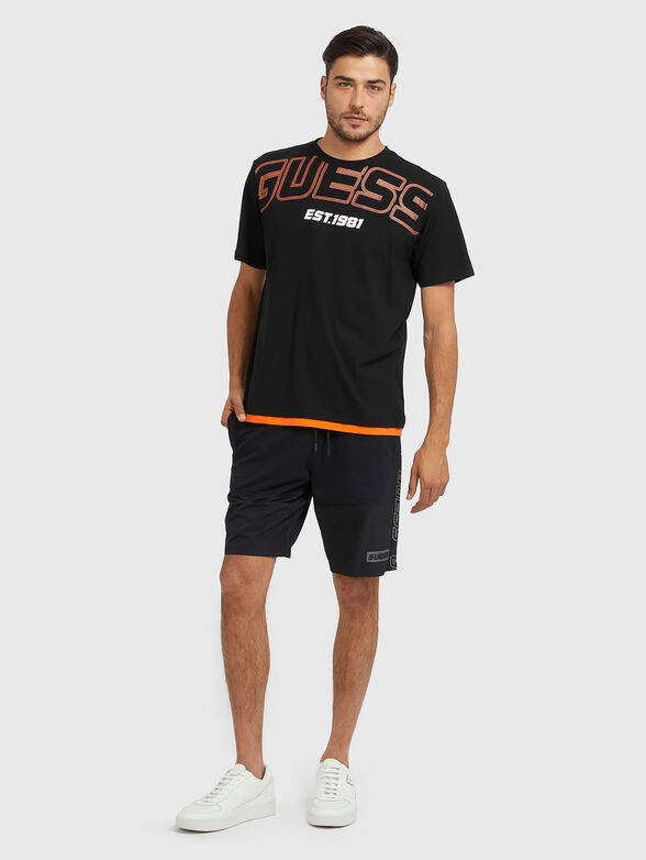 HALL black T-shirt with logo accent - 2