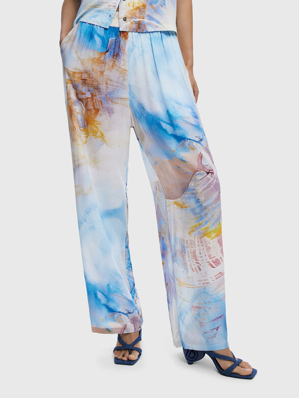 Straight pants with print - 1