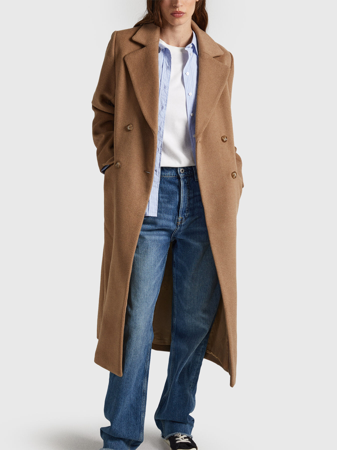 MADISON black wool blend coat brand Pepe Jeans Globalbrandsstore en