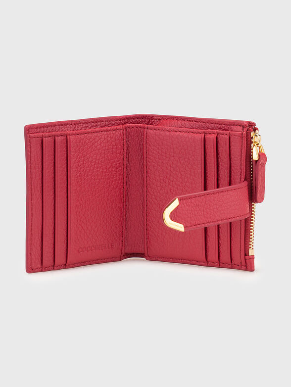 Leather wallet with gold details - 3
