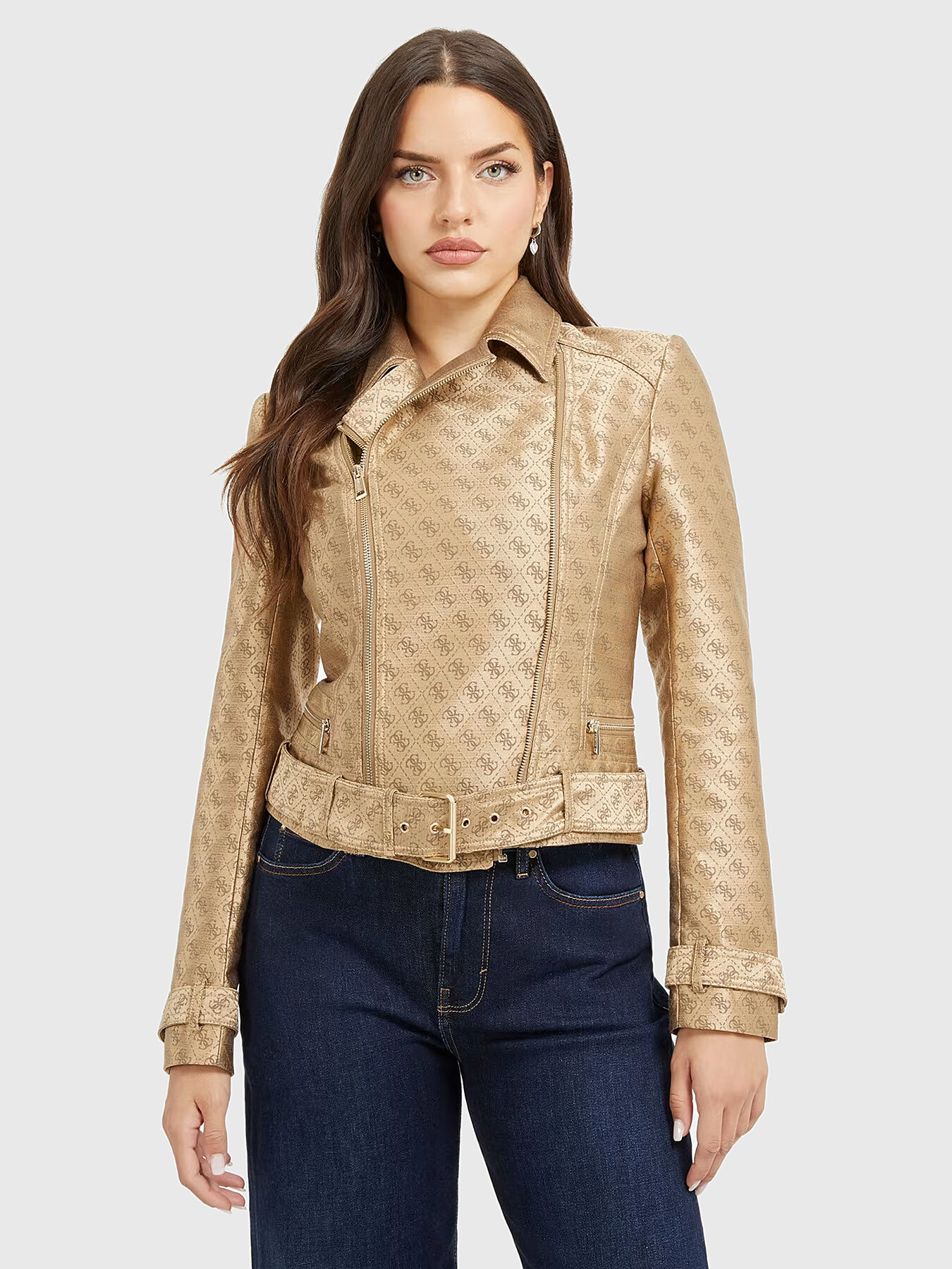 Guess logo jacket cheap