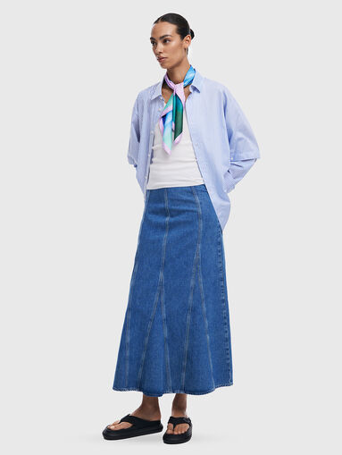 Scarf with watercolour print - 5