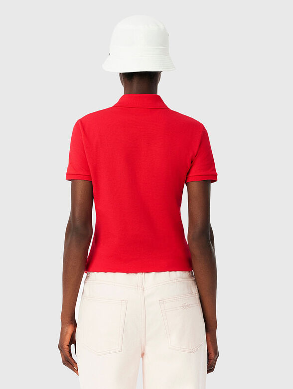 Burgundy cotton polo shirt - 3