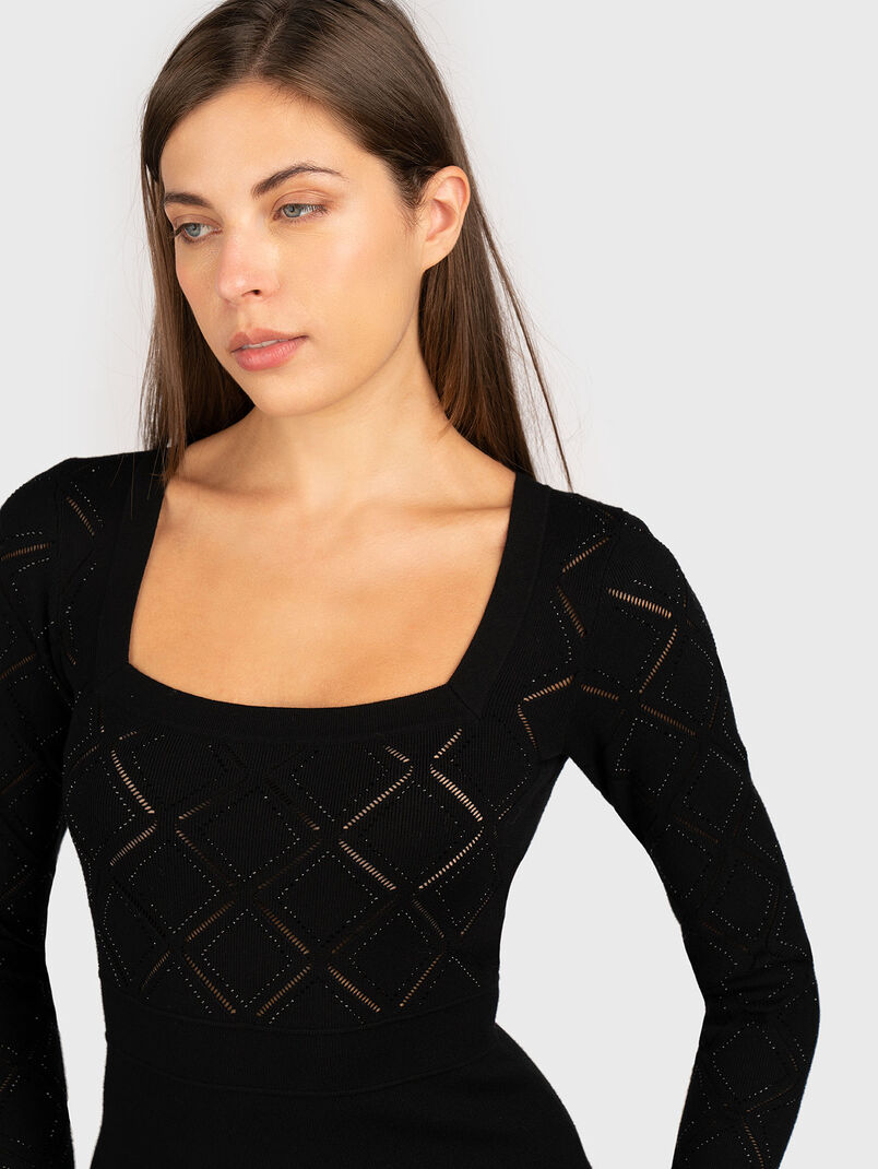 Midi dress with accent embroidery - 3